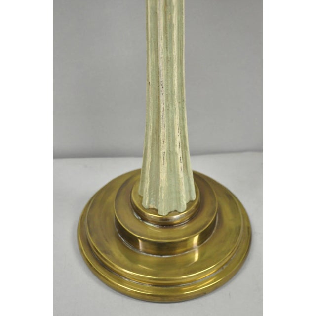 Vintage Hollywood Regency Pink Lily Flower Bouquet Tall Table Lamps by Hart Pair For Sale In Philadelphia - Image 6 of 15