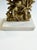 Victorian Antique Brass Victorian Couple 3 Arm Girandole Candlestick With Marble Base & Prisms For Sale - Image 3 of 17