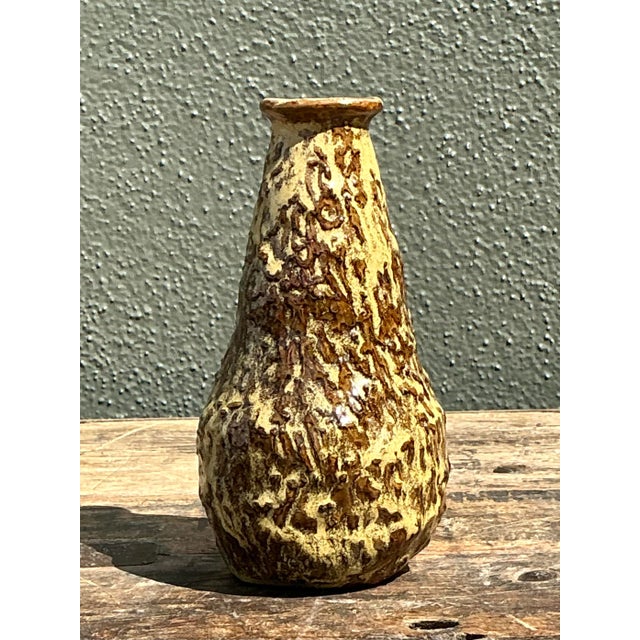 Vintage Original Drip Glaze Vase For Sale - Image 4 of 12