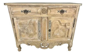 18th C. French Carved Buffet With Distressed Painted Finish