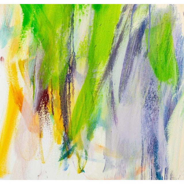 Robert O'Meara (American, 1957-2024), Abstract Composition in purple and lime green, Oil on Canvas, signed to verso,...