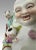 White Vintage Porcelain Famille Jaune Chinese Laughing Buddha With Five Children & Long Life For Sale - Image 8 of 10