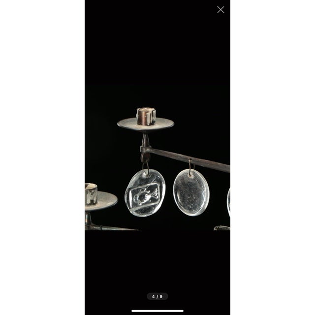 This stunning chandelier, designed by Erik Höglund for Kosta Boda, showcases the Swedish designer's signature style of...