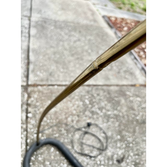 Brass Mid Century Modern Brass Floor Lamp | Arco "Eyeball" Lamp For Sale - Image 8 of 11