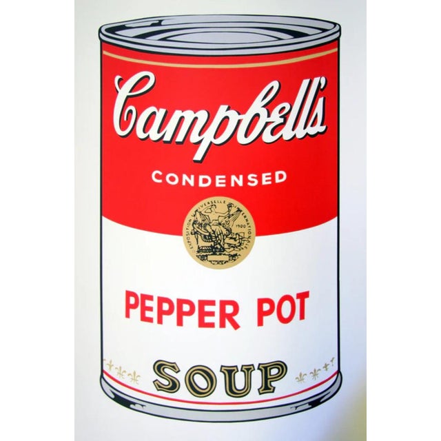 Andy warhol (sunday b. Morning), campbell's pepper pot soup, silkscreen print silkscreen print from photo negatives of...