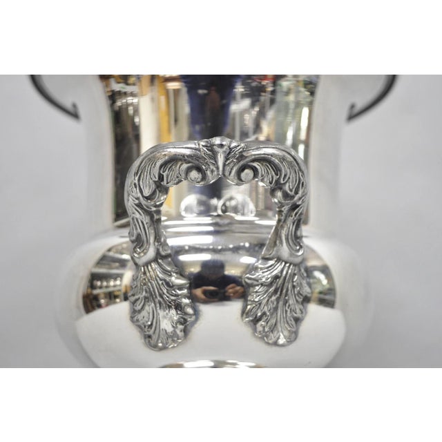 Vintage Regency Silver Plated Trophy Cup Urn Bar Champagne Chiller Ice Bucket For Sale - Image 4 of 11