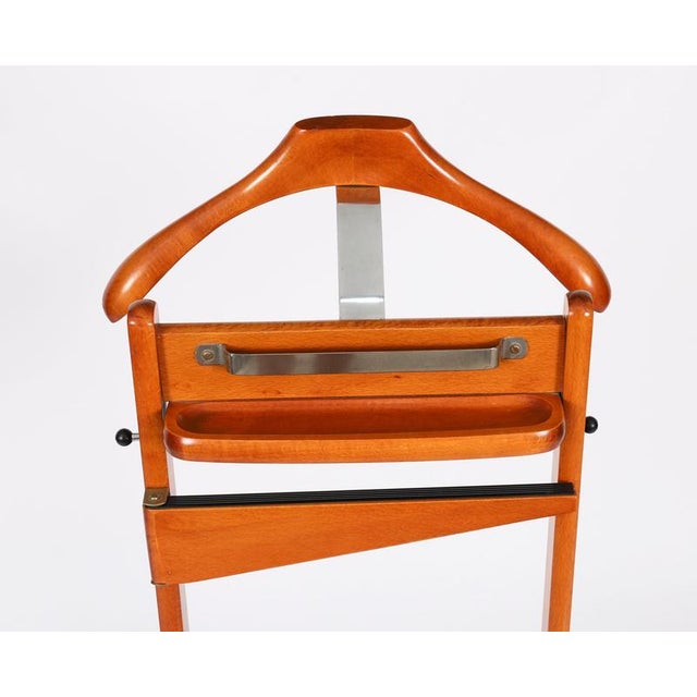 Edwardian Revival Walnut Valet Clothes Stand, 20th Century For Sale - Image 4 of 12
