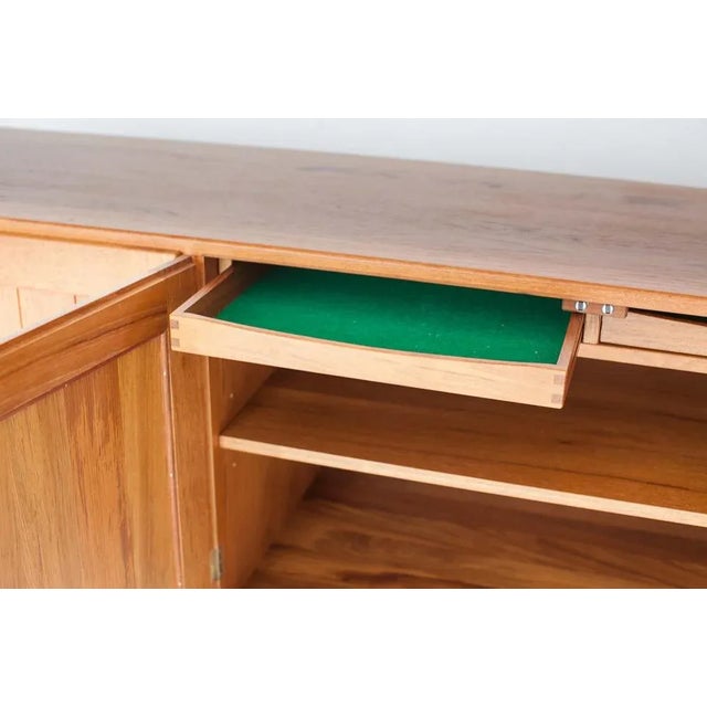 1970s Scandinavian Solid Teak Sideboard For Sale - Image 5 of 8