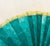 Late 20th Century Joseph Lawrence Gardella Green Fan Mixed Media For Sale - Image 5 of 8