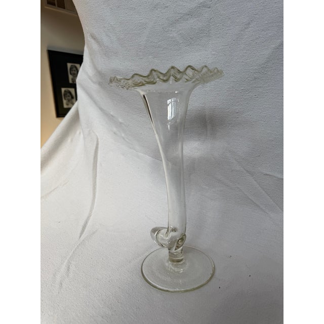 Glass Flower Vase For Sale - Image 7 of 8
