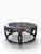 Drexel Vintage Drexel Chinoiserie Black Lacquer & Gold Gilt Round Glass Drum Coffee Table For Sale - Image 4 of 13