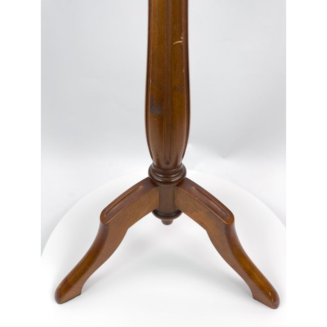 Brass Vintage French Gueridon Side Table With Carrara Marble Top and Brass Gallery For Sale - Image 8 of 12