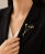 Victorian 14K Yellow & White Gold Victorian Sapphire Diamond Seed Pearl Stick Pin Set For Sale - Image 3 of 3