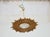 Mid 20th Century Mid 20th Century French Gilt Metal Flush Mount Sunburst Light Fixture, Rewired For Sale - Image 5 of 8
