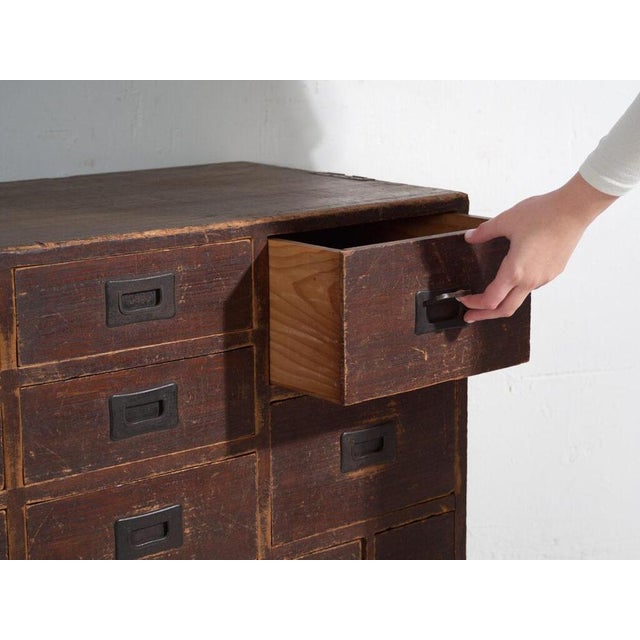 Antique Japanese Tansu Chest of Drawers For Sale - Image 6 of 12
