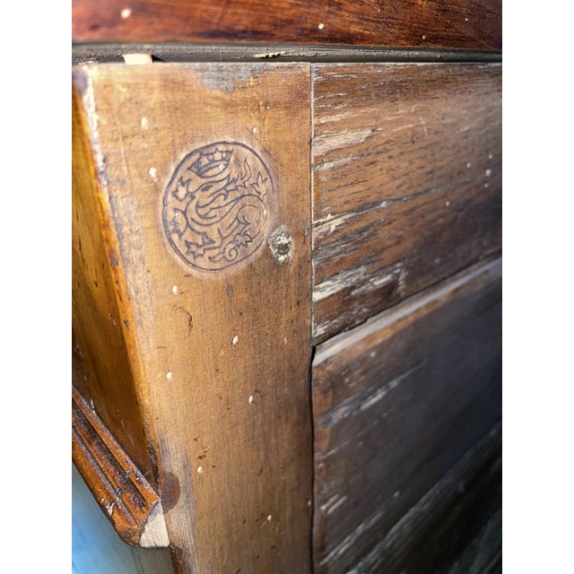 Brown Vintage Chest of Drawers with Raised Edge from Mailfert, 1920s For Sale - Image 8 of 10
