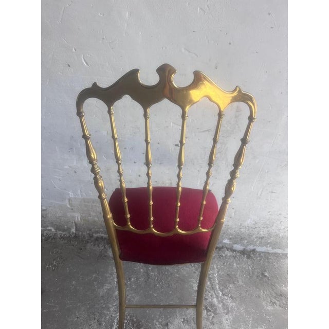 1970s Vintage Italian Brass Chiavari Chair, 1970s For Sale - Image 5 of 10