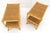 Ficks Reed Pair Rattan Bamboo Grass Cloth Top Two Tier End Side Tables Stands Magazine Rack For Sale - Image 4 of 14