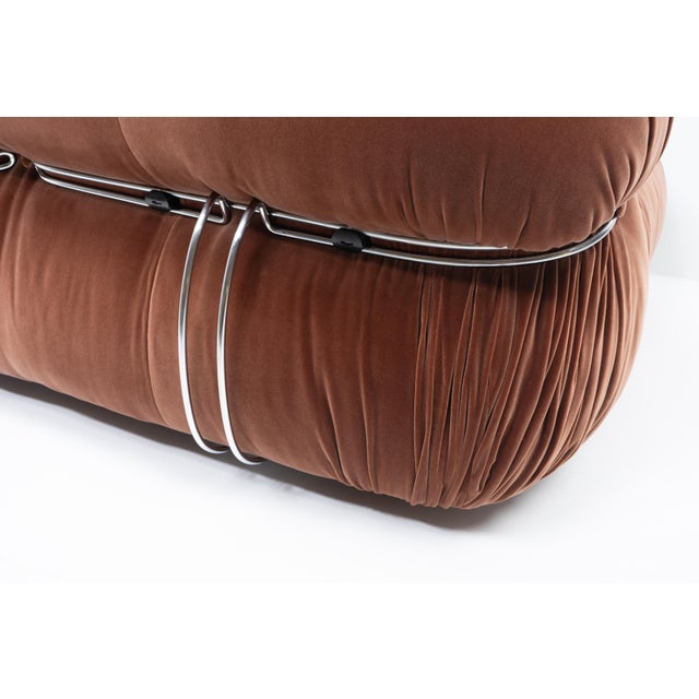 Brown Vintage Soriana Sofa by Afra & Tobia Scarpa for Cassina, Italy, 1970s For Sale - Image 8 of 13