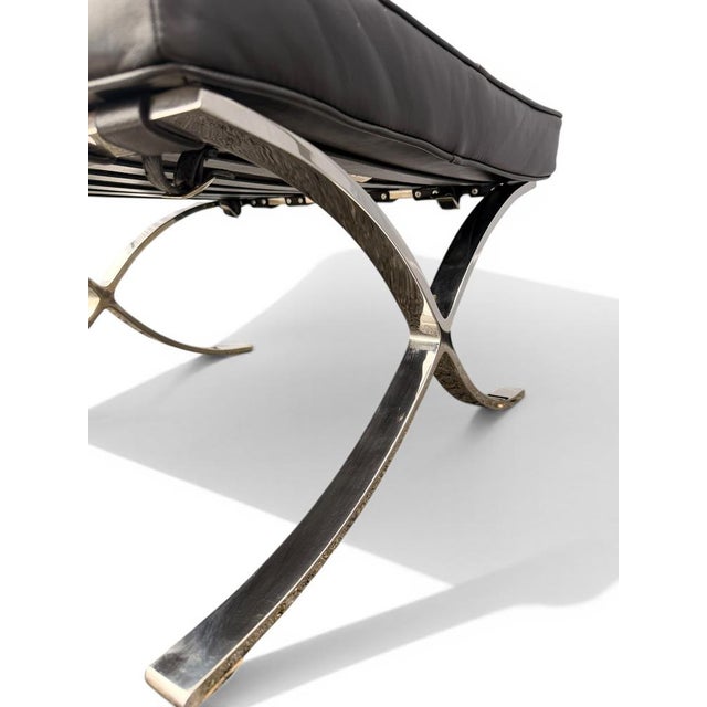 Vintage Barcelona Ottoman by Mies Van Der Rohe for Knoll, 1930s For Sale - Image 10 of 13