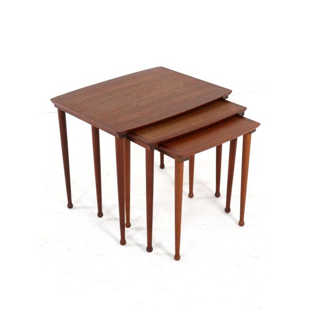 Nesting Tables by Jørgen Aakjær Jørgensen for Møbelintarsia, 1960s, Set of 3 For Sale - Image 18 of 18