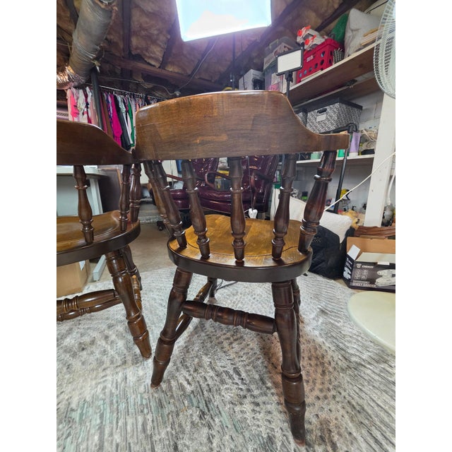 Mid-Century Richardson Brothers Solid Wood Dining Chairs - Mixed Set of 4 (2 Armchairs, 2 Side Chairs) For Sale - Image 11 of 12
