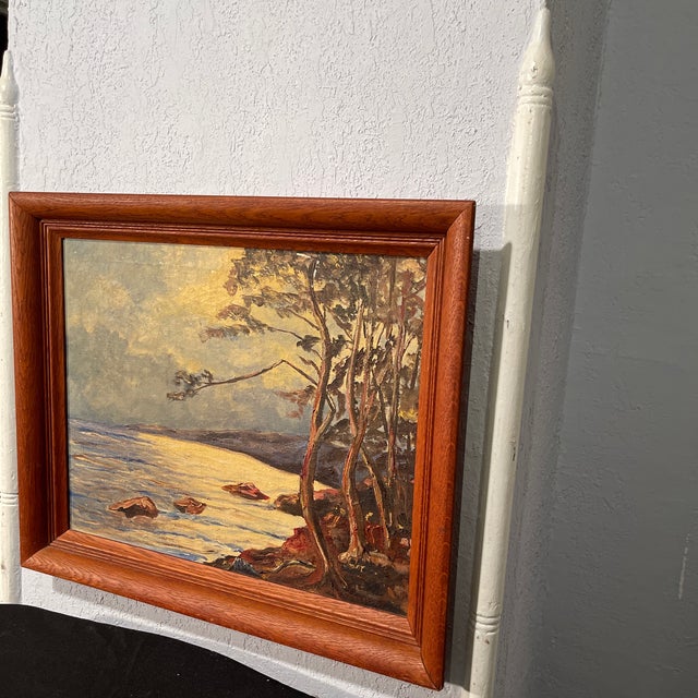 Nice oil on canvas by Henry Oden 1953 landscape signed