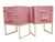 Wood Pink Murano Glass and Brass Bedside Tables from Justfurnituress SRL, Set of 2 For Sale - Image 7 of 18