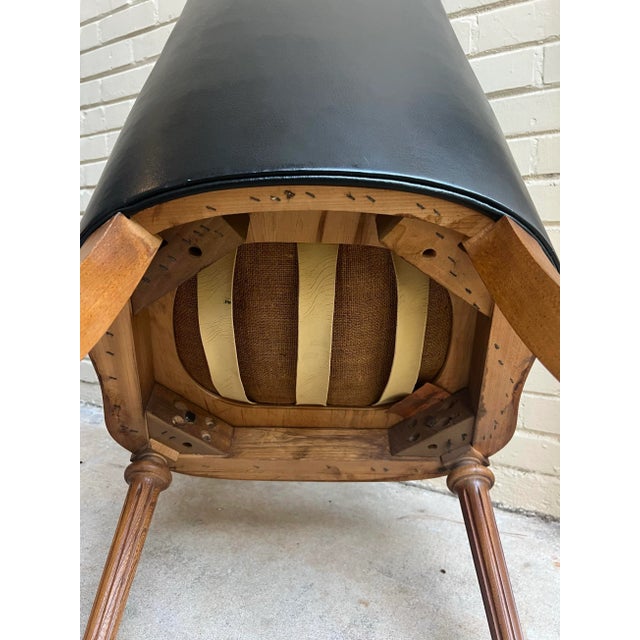 Vintage Hollywood Regency Black Side Chair With Brass Handle For Sale - Image 10 of 10