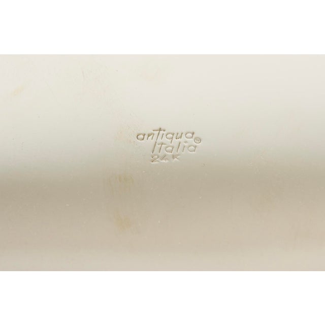 Italian Vintage Nickel Silver and Brown Enamel Round Tray Restored For Sale - Image 9 of 9