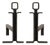 Modernist Steel Andirons, 1950s, Set of 2 For Sale