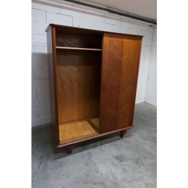 Wood Wardrobe with Sliding Doors, 1950s For Sale - Image 7 of 18