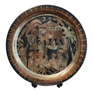 1950s Tunisian Copper and Tin Charger
