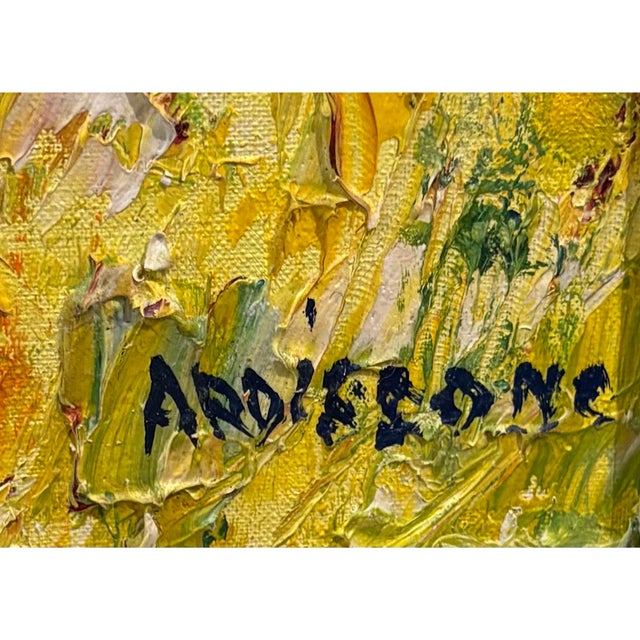 Mid‑Century Ardissonne Coastal Landscape Oil Painting For Sale - Image 4 of 5