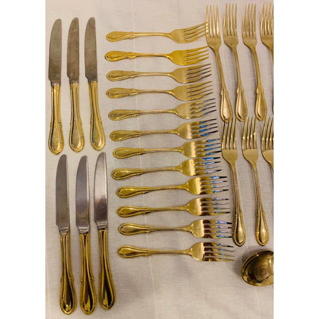 Vintage Farberware Gold Plated Flatware Service for 12 64 Pieces