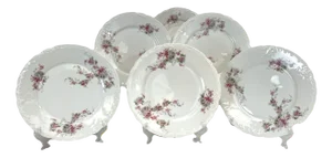 Platform Plates in German Porcelain, 1890s, Set of 6