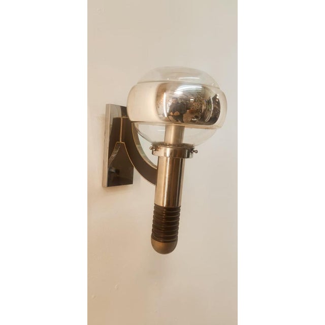 Chrome and Glass Wall Light from Sciolari For Sale - Image 14 of 14