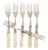 Early 20th Century Art Deco Pearl Handle Dessert Forks, Set of 6 For Sale