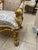 1960s Throne Chair Gold Leaf Arm Chair For Sale - Image 4 of 10