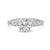 Immerse yourself in the timeless elegance of this 14K white gold engagement ring, where modern craftsmanship meets vintage...