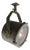 Vintage Industrial Clear Striped Glass Wall Ceiling Spotlight, 1950s For Sale