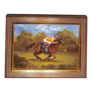 Misia Broadhead Steeplechase Oil on Canvas 1996 For Sale