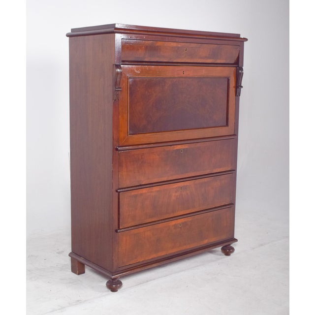 Antique Abattant Cabinet with Large Drawers, 1890s For Sale - Image 15 of 18
