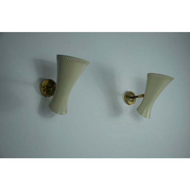 Mid-Century Modern Brass Diabolo Wall Lamps, Germany, 1950s, Set of 2 For Sale - Image 18 of 18