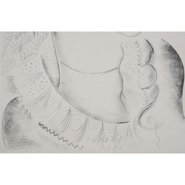 Mily Possoz, Profile of a Young Girl, Original Signed Engraving For Sale - Image 5 of 9