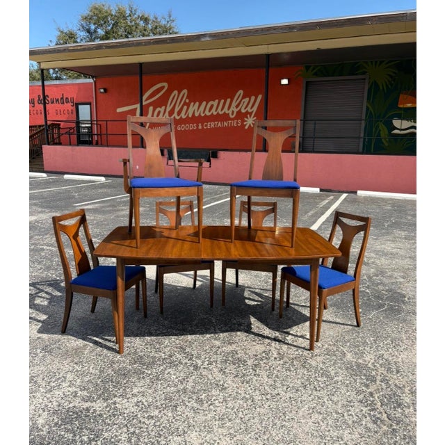 Brown Mid Century Blowing Rock Dining Set For Sale - Image 8 of 18