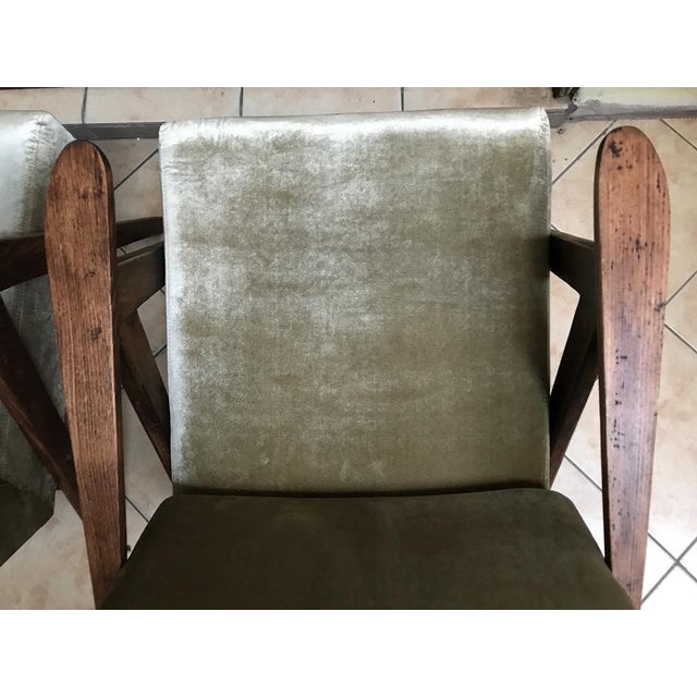Set of Bottle Green Armchairs, 1970s For Sale - Image 10 of 16