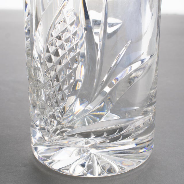 Glass Saint Louis France Etched Crystal Tumbler Vase For Sale - Image 7 of 11