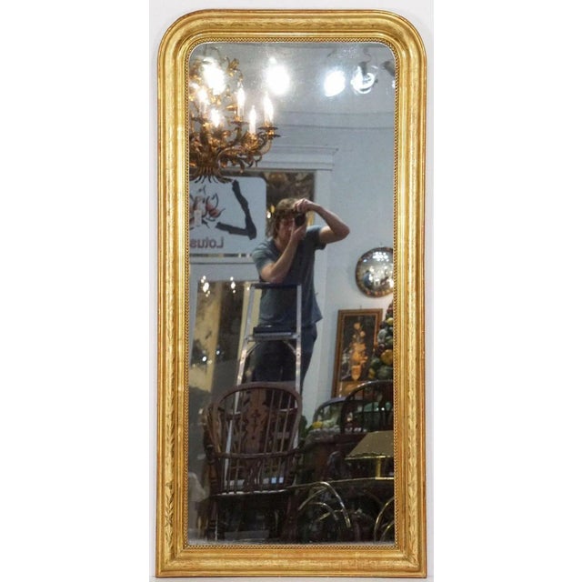 Large Louis Philippe Gilt Dressing or Console Mirror (H 68 X W 32 1/4) For Sale - Image 13 of 13