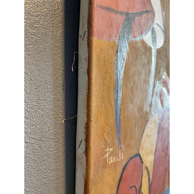 Charcoal Gilbert Pauli, The Violinist, Oil on Canvas, 1995 For Sale - Image 8 of 9